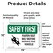 Signmission Safety Culture Sign, 14 in Width, Vinyl Decal, Rectangle OS-2PACK-SF-D-1014-L-10796 - alternate 2
